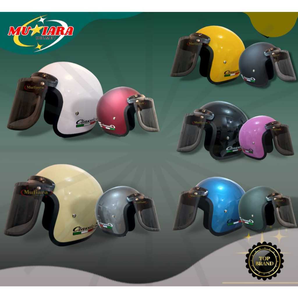 Helm Bogo Classic GARIS TIGA MODEL TERBARU