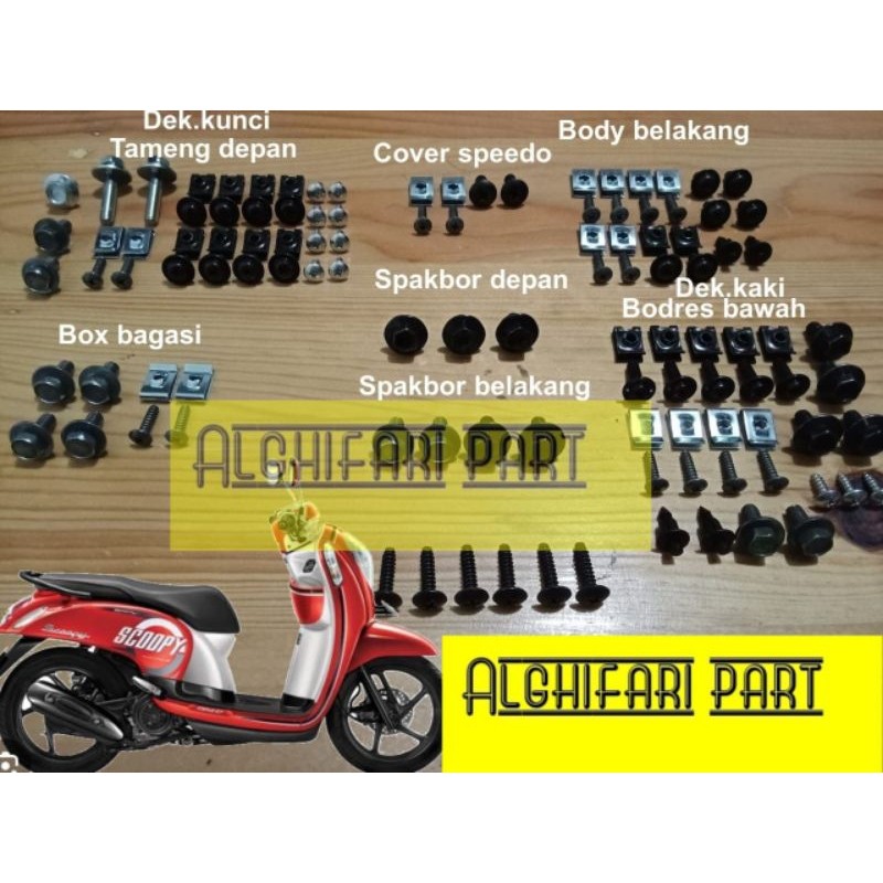 baut body Scoopy fi 2013-2015/baut body fullset Scoopy fi 2013-2015