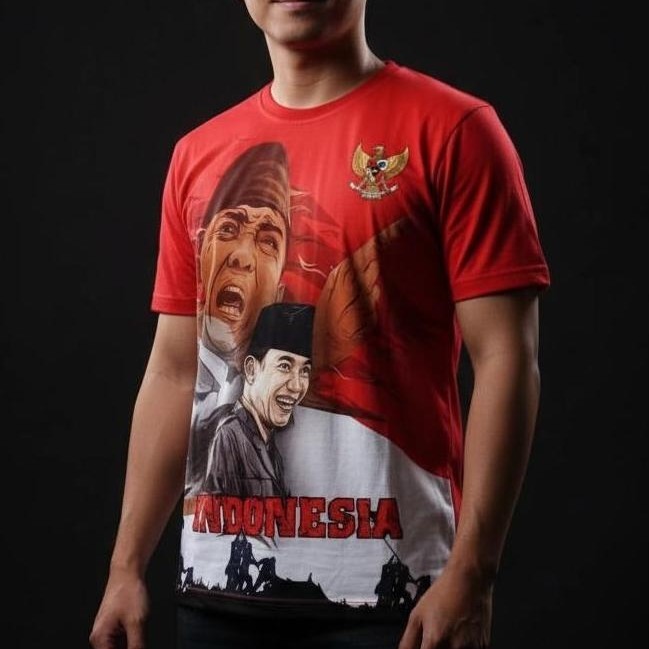 New kaos pria baju dewasa kaos  sukarno katun poly poly