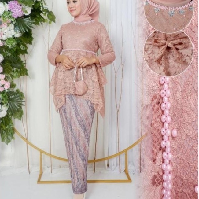 Best Seller Setelan Kebaya Brokat Kaka / Kebaya Pesta / Kebaya Wisuda / Kebaya Modern / Kebaya Canti