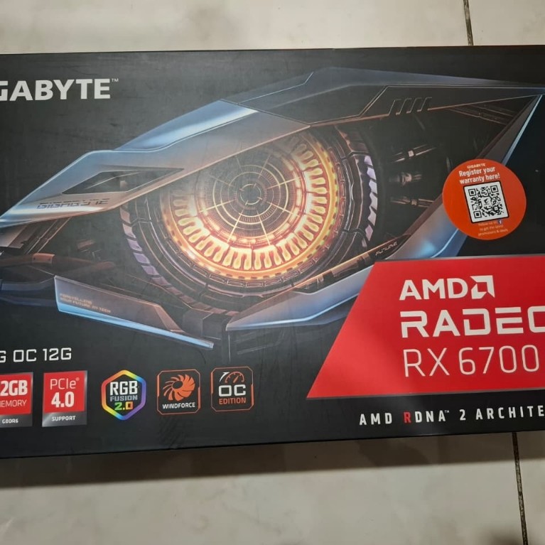 VGA GIGABYTE RX 6700XT / RX 6700 XT GAMING OC 12GB - 2ND