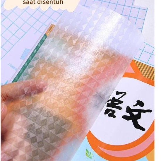 Pilihan- 10 Pcs Sampul Buku Stiker/Self-Adhesive Book Cover Waterproof/Stiker Sampul Buku Isi 10 Lem