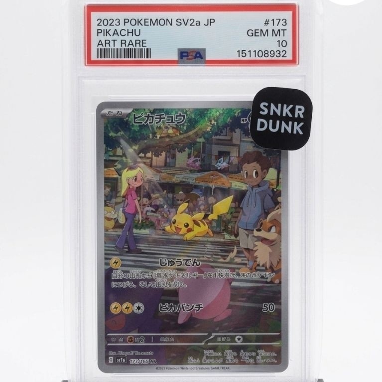 PSA 10 Pikachu 151 AR, Pikachu Nyebrang Jepang