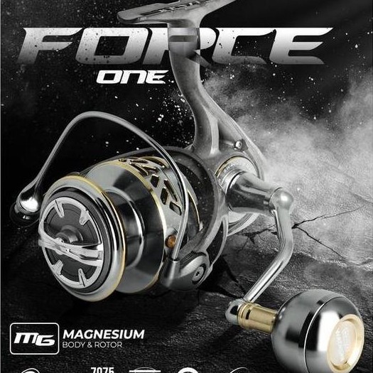 HARGA DISC - REEL KENZI FORCE ONE SW Magnesium Body Rotor Duralium 7075 Gear FORCE 1 1000 2000 3000 