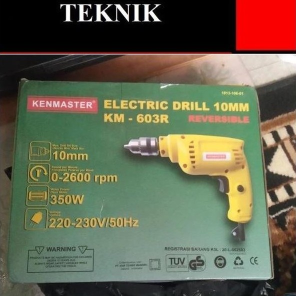 Mesin Bor Listrik Kenmaster Bor Tangan Bolak Balik Original