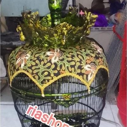 NEW SANGKAR KANDANG PERKUTUT MAHKOTA KAIN BATIK MEWAH ORI