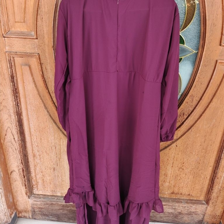 Gamis Dewasa Jumbo Bahan Ceruty babydoll - Gamis Malaysia Dress Gamis - PRELOVED