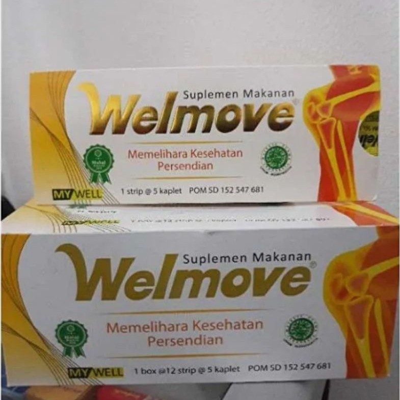 Suplemen Sendi Welmove Ultra - Glucosamine 1500mg, Vitamin C & Mineral, Dosis 1 Kaplet/Hari