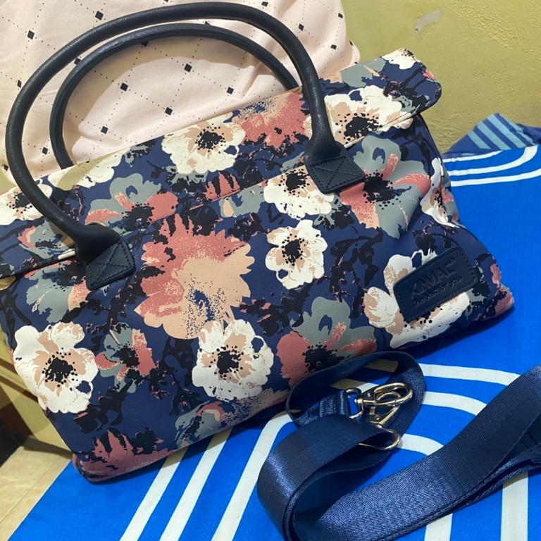 preloved tas laptop kinmac navy blue 14-15 inch