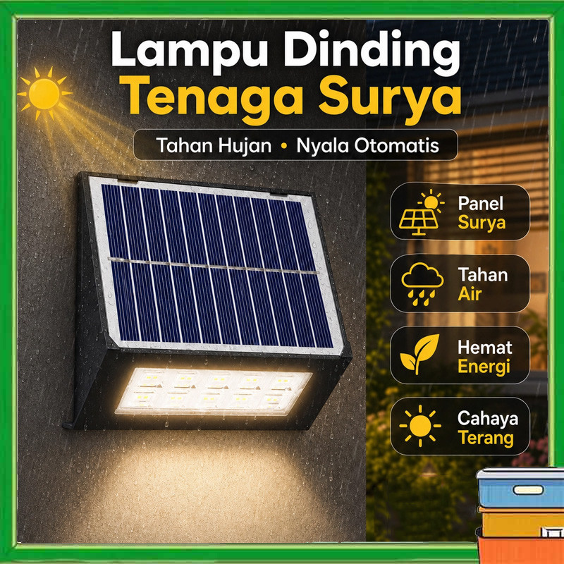 Lampu Dinding Tenaga Surya Lampu Dinding Tenaga Surya Anti Air Lampu Hias Outdoor Tahan Air IP65 Lam