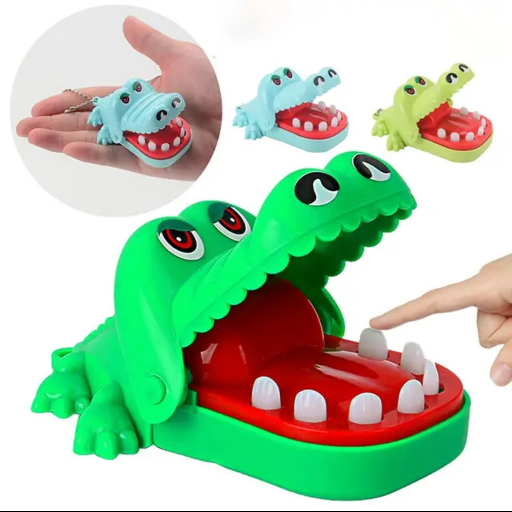 MAINAN BUAYA GIGIT MINI / CROCODILE DENTIST / GANTUNGAN KUNCI BUAYA GIGIT