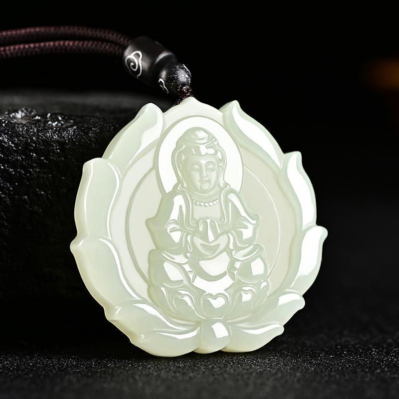 Liontin Guanyin dari Giok Hetian, Liontin Giok, Uniseks.