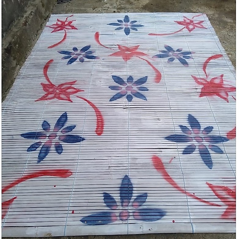 Tirai Bambu outdoor motif / Krey Bambu ASLI Tirai Gulung