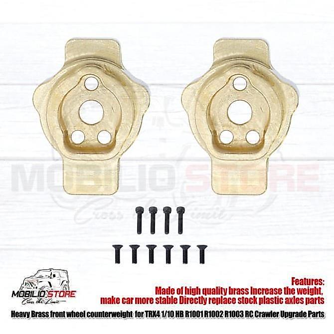 Heavy Brass Front Wheel Counterweight for 1/10 Huangbo HBR RC Crawler