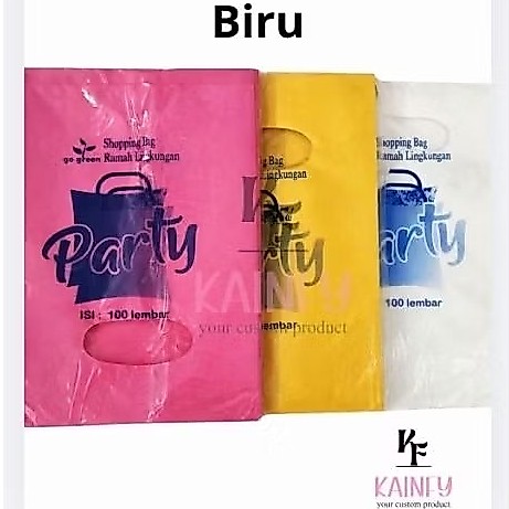 Plastik Packing Online Uk. 30 x 40 ( BIRU )isi ±100 Lembar HD Pond Oval Plong - Plastik Pond Party 3