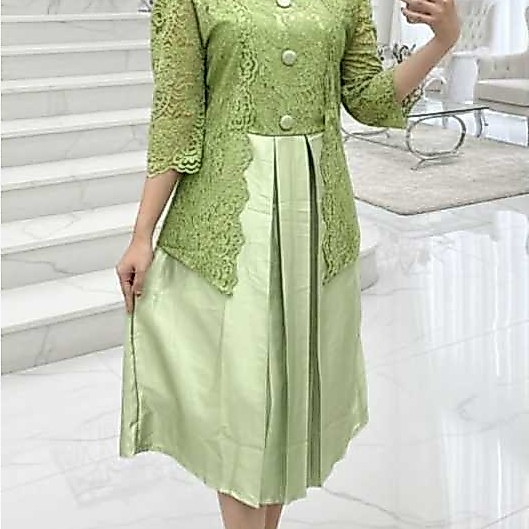 Dres puan02 / Dres brokat mix velvet sudah berpuring/ Dres model terbaru 2026