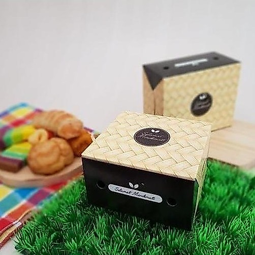 Sutoreji- Dus Kue Motif Bilik Bambu, Snack Box Motif Bilik Bambu Isi 50 Pcs, #Duskue #Boxsnack