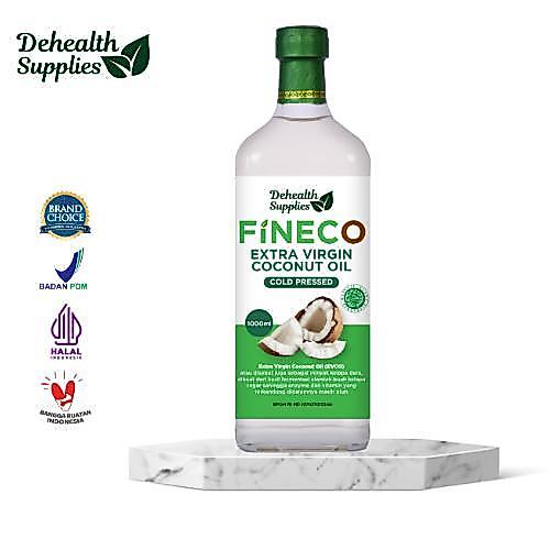 Dehealth Supplies FINECO / vco 1 Liter (Botol Kaca) - Evco 1 Liter