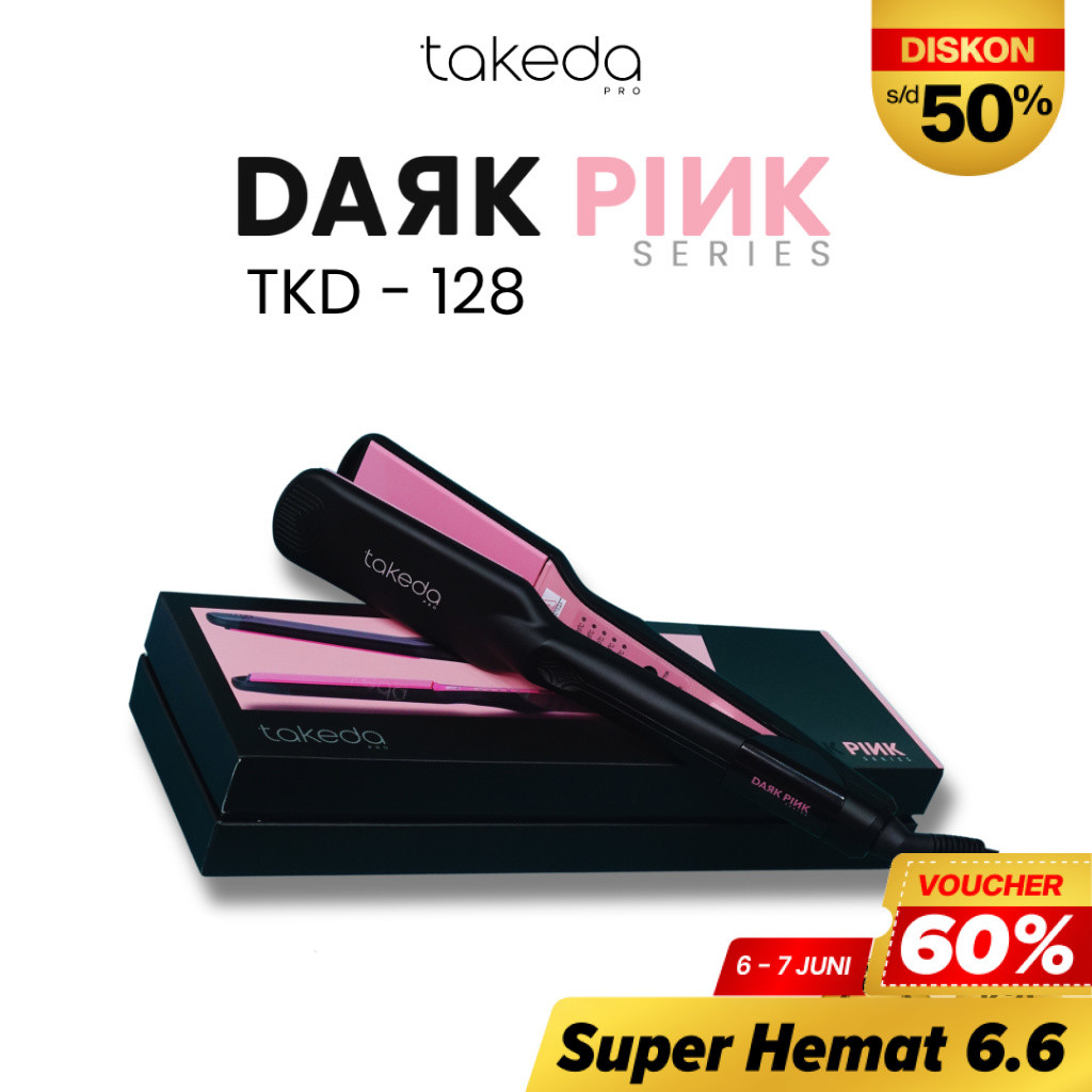 TakedaPro Catokan Styling Rambut TKD-128 38mm Hair Styler Iron Ceramic Tourmaline