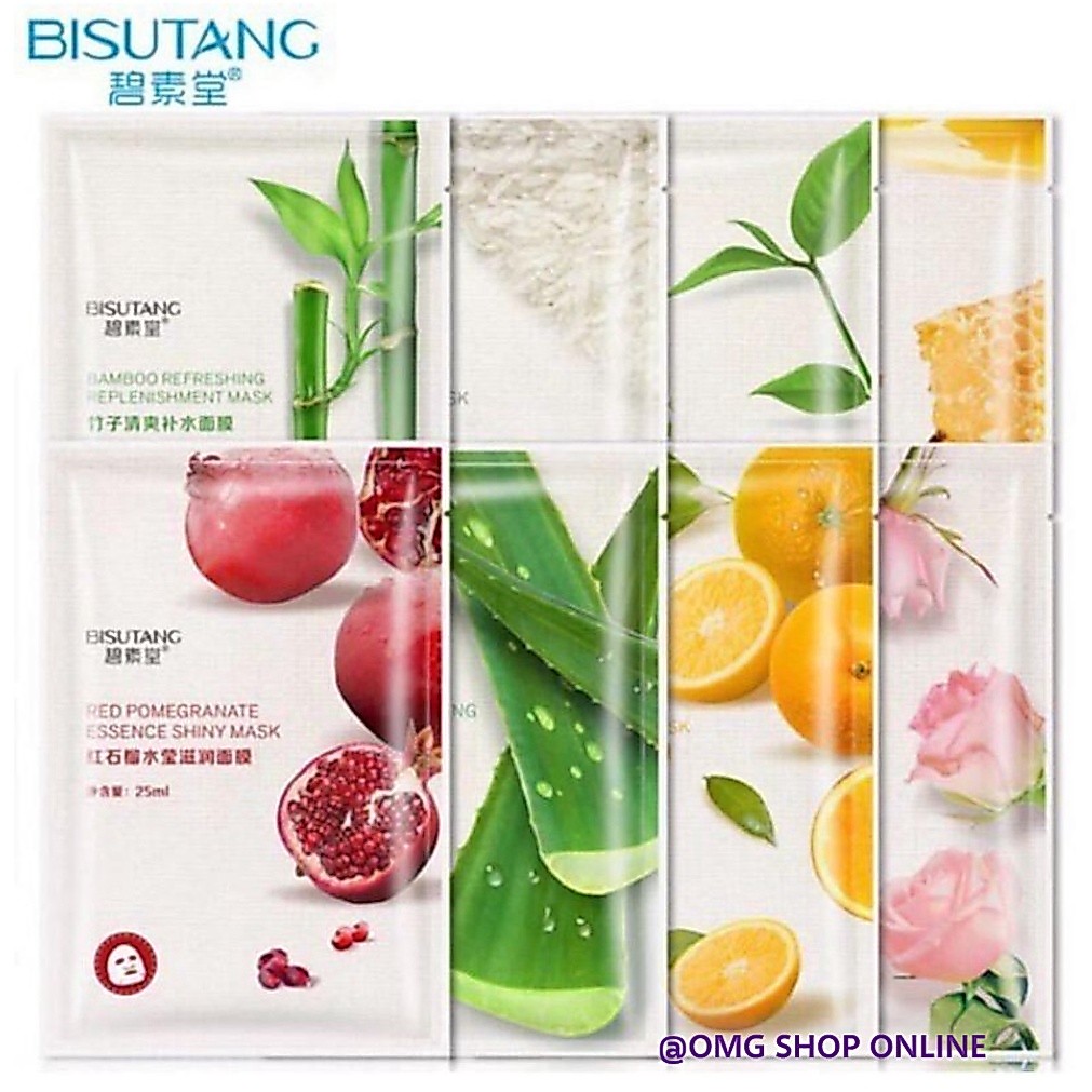 Bisutang Sheet Mask 8 VARIAN / Masker Wajah Organik Bisutang / Masker Korea Serum Wajah / Masker Waj