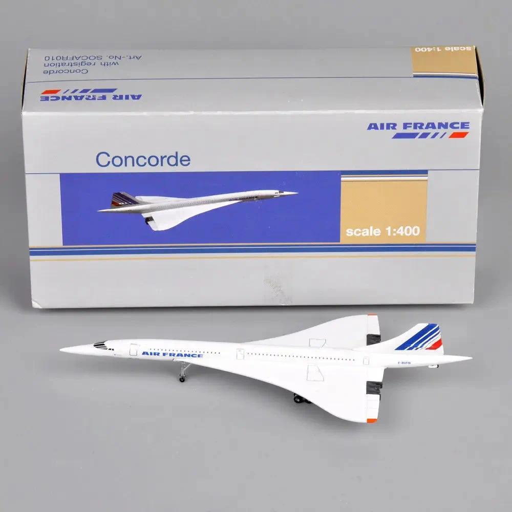 Pesawat Terbang Skala 1:400 Prancis 1976-2003 Model Pesawat Mini Diecast Logam Putih Hadiah Mainan P