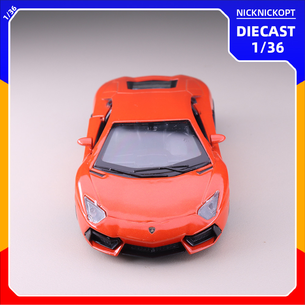 Miniatur Mobil Welly Lamborghini Aventador-LP700 Diecast Skala 1:36 Mainan Koleksi     Berkualitas