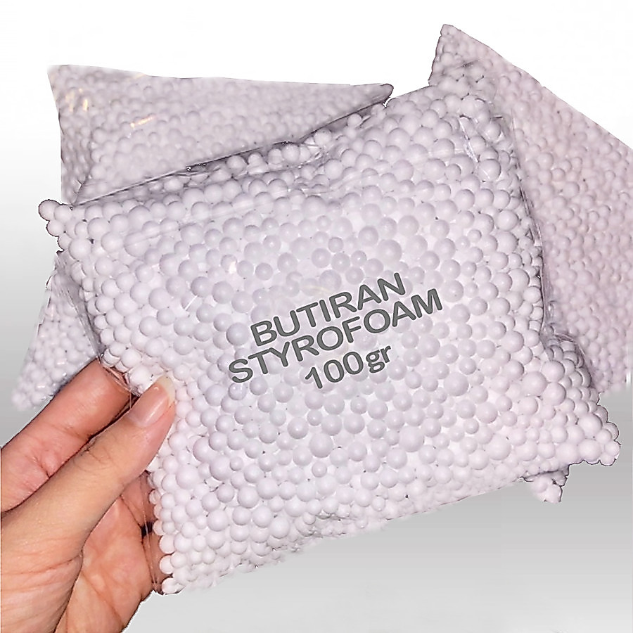 Butir sterofoam styrofoam gabus 100gr - styrofoam butiran floam slime