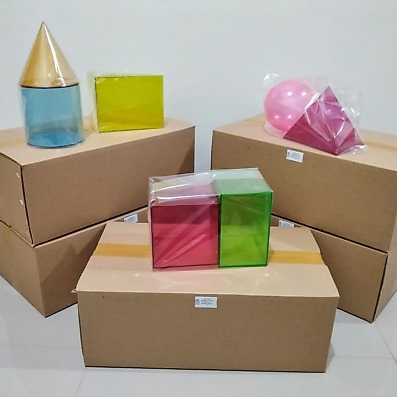 Kit alat peraga Bangun ruang transparan