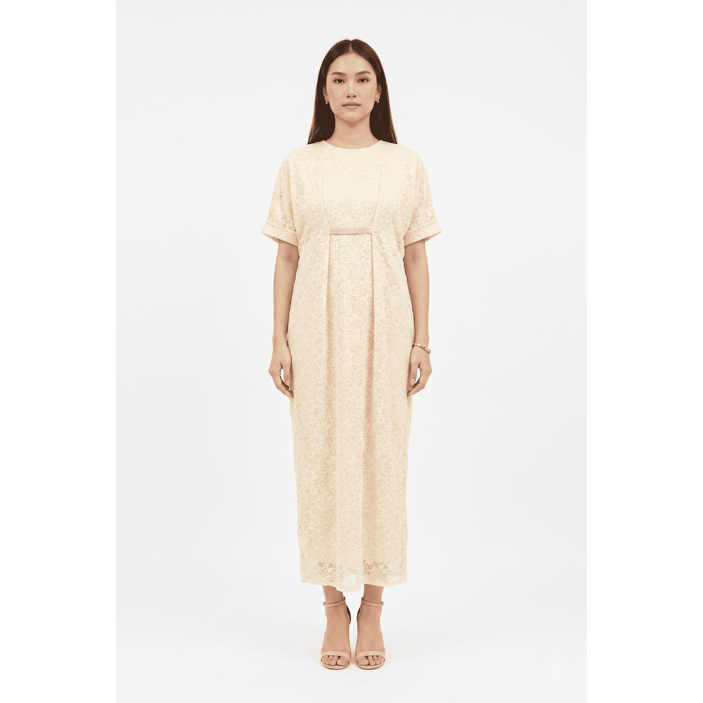 Eprise Kaftan Lengan Pendek CREAM KP256B | Kaftan Wanita