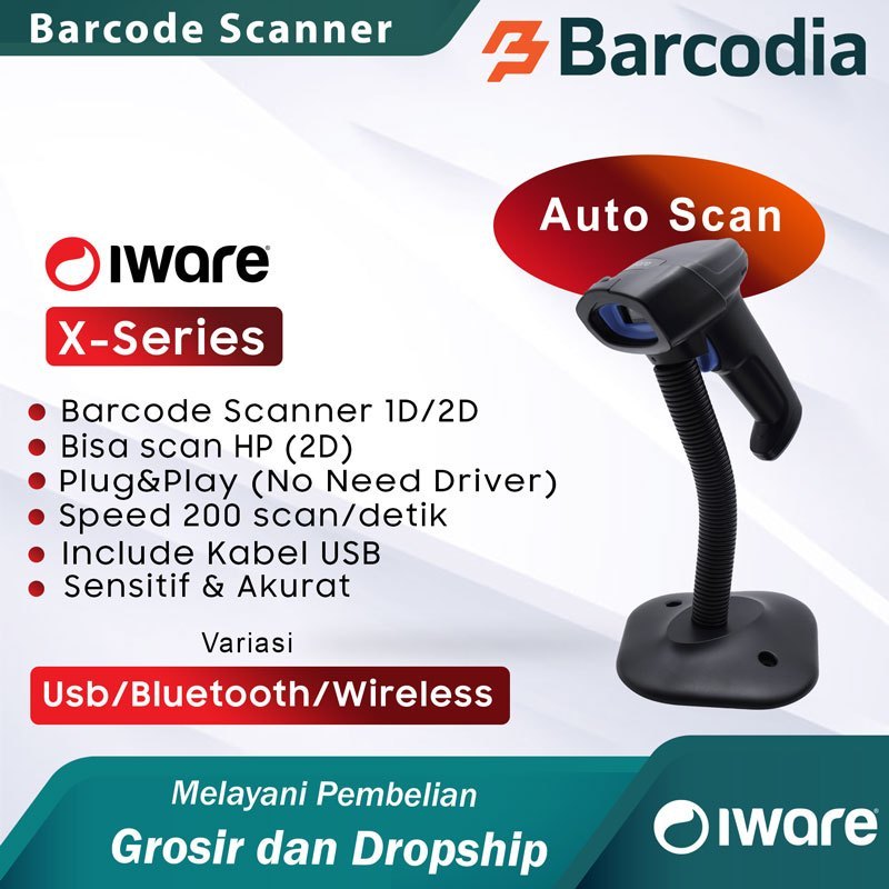 s Ll Barcodia Barcode Scanner Usb Bluetooth Wireless 1D/2D Auto Scan Iware X Series With Standterbai