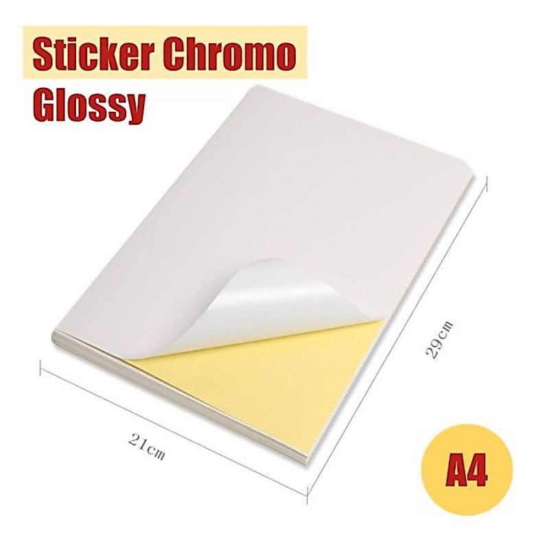 Stiker Kromo Glossy Agna Ukuran A4,A3,F4,PLANO 70X108