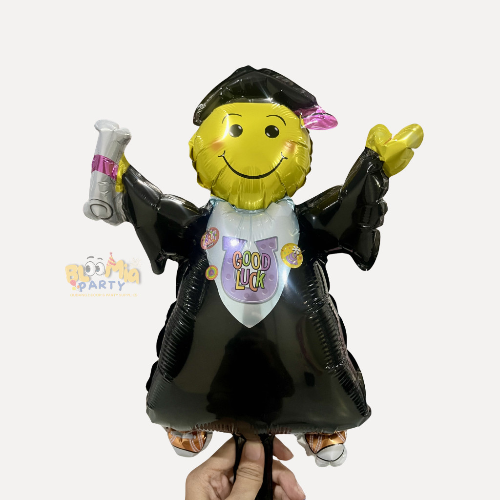 Balon Foil Graduation | Balon Foil Sarjana Orang Mini | Balon Wisuda Mini | Balon Gift Kelulusan