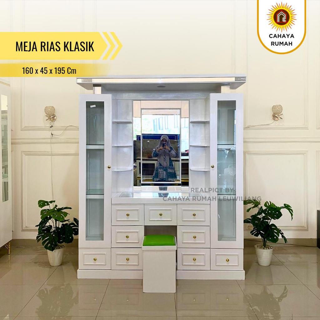Cahaya Rumah Leuwiliang - Meja Rias Klasik/Meja Rias + Lemari Tas/Kaca Rias/Dressing Table/Produk Cu