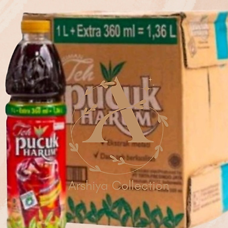 Teh pucuk 1,36liter 1dus / 6 botol