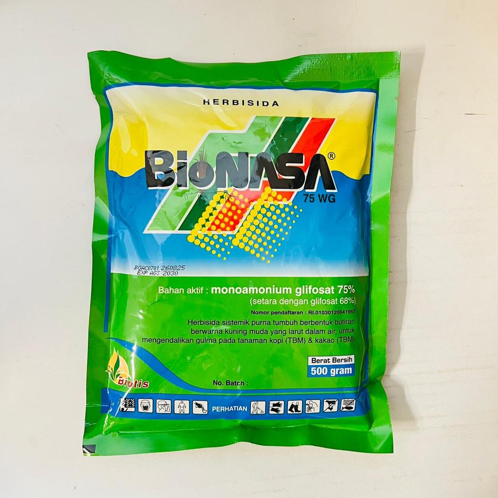 Herbisida sistemik purna tumbuh BIONASA 75WG isi 500gr efektif untuk rumput teki dari BIOTIS