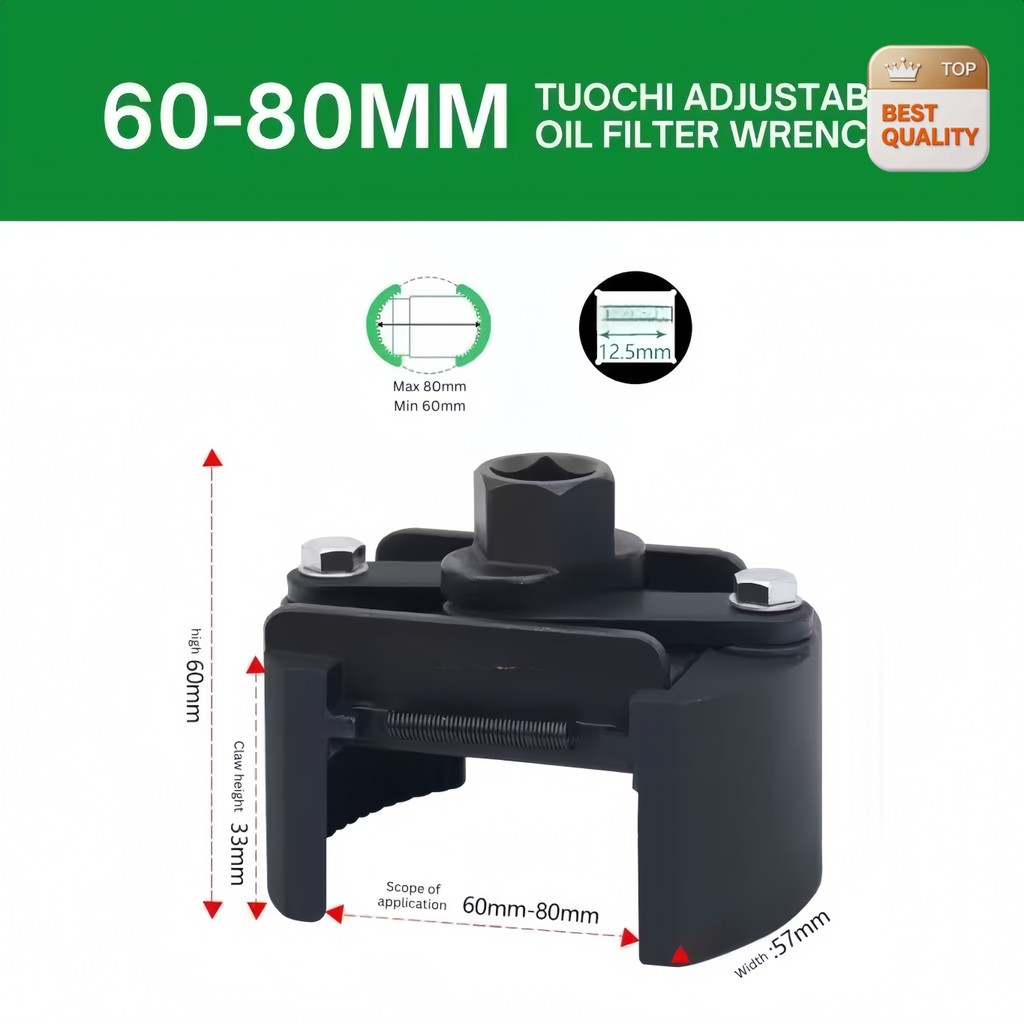 COD TERLARIS Kunci Pas Filter Oli Mobil Universal 60-80MM Baja Tebal Adjustable
