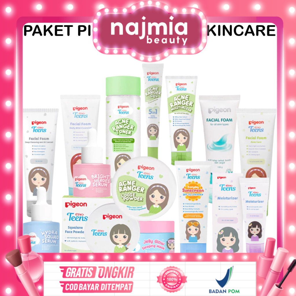 Najmia - Paket Pigeon Teens Paket Perawatan Wajah | Pigeon Paket