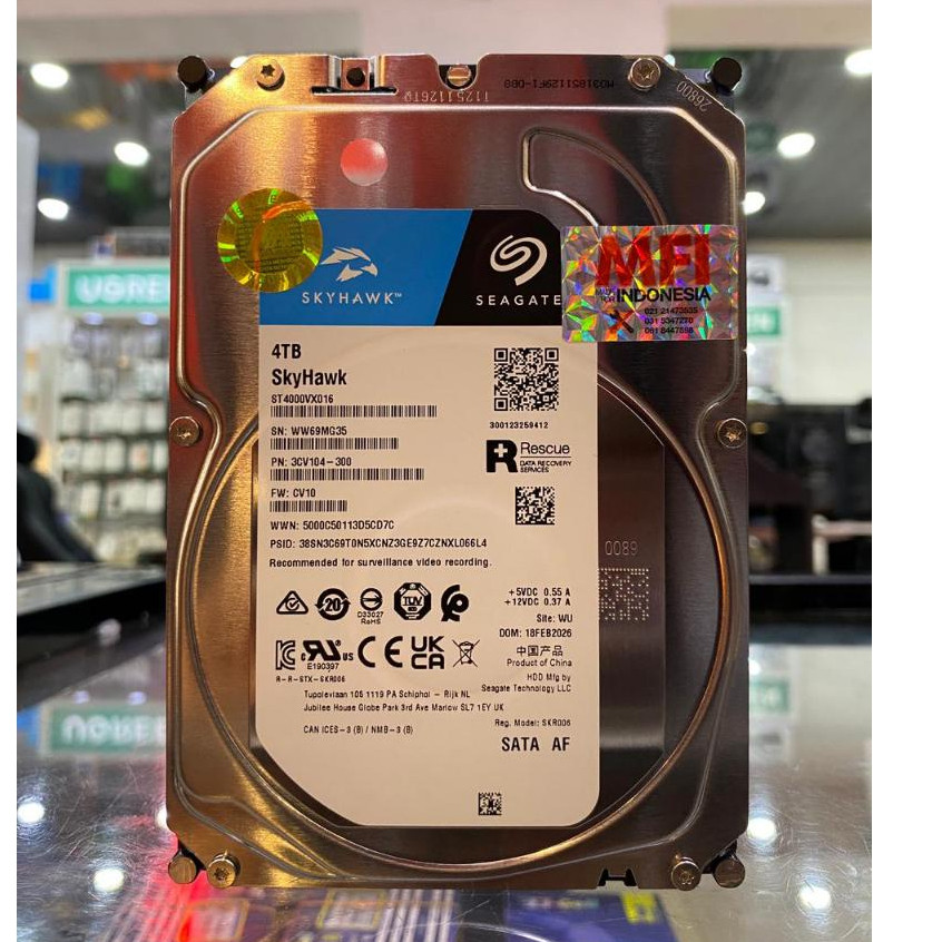 Seagate Skyhawk HDD 3.5" 1TB/ 2TB/ 4TB Hard Disk Internal