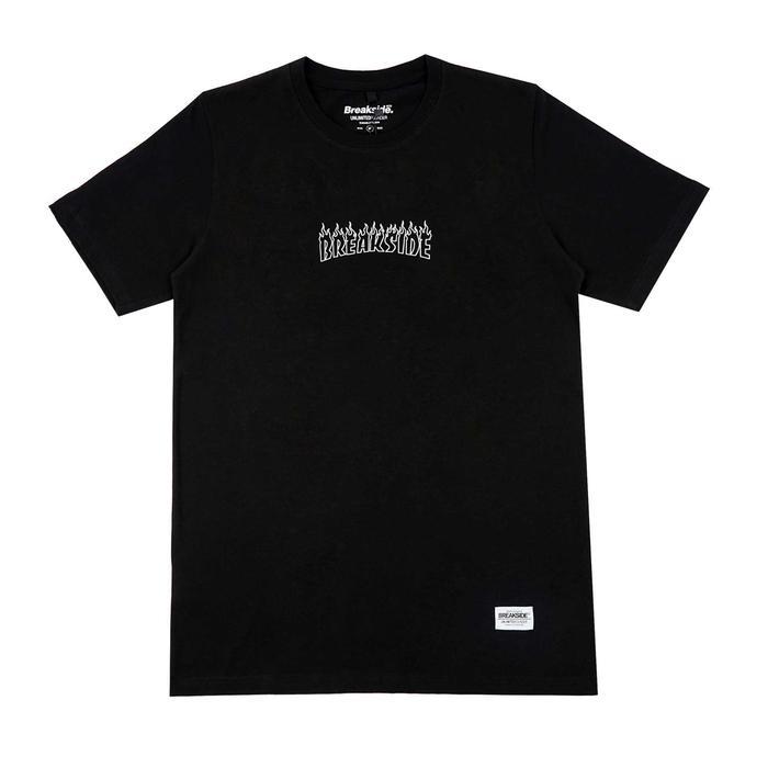 Breakside T-Shirt Onfire Black  Kaos Baju Hitam Pria - M
