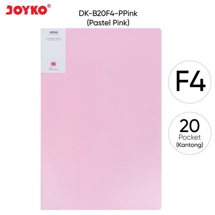 CLEAR HOLDER JOYKO F4 PASTEL / Document Keeper  Map File Dokumen Folder Joyko F4 Folio Pastel - DK-B