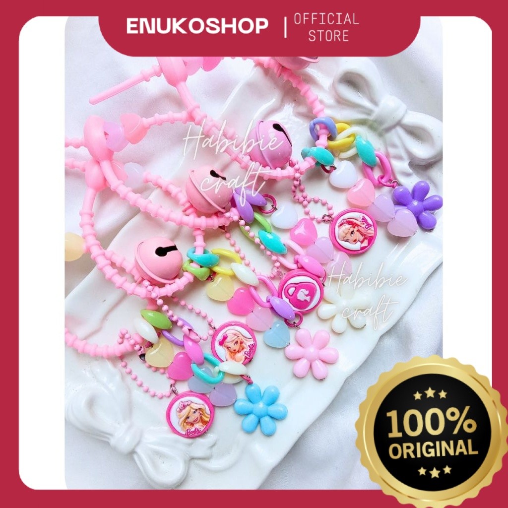 Key Chain Barbie Series by Habibie Craft Gantungan Kunci Boneka Tas Handphone Hape HP Pink Purple Im