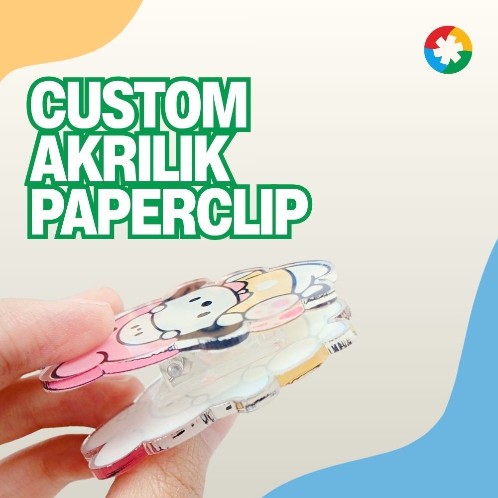 Custom Paper Clip / Penjepit kertas Akrilik UV Print
