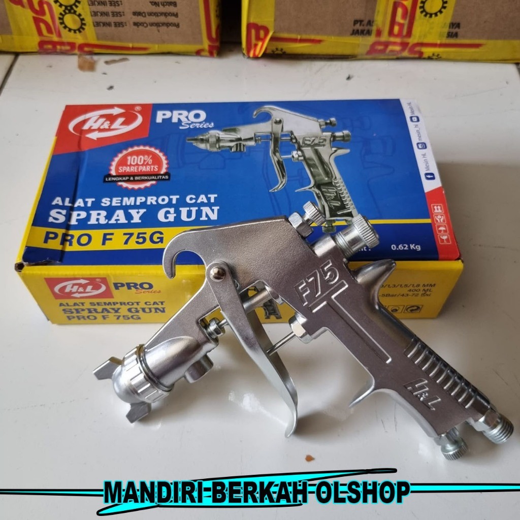 LEMUSHOP MURAH Spraygun Only Spray Gun F75 G Tabung Atas / Semprotan Cat Minyak (Tanpa Tabung)
