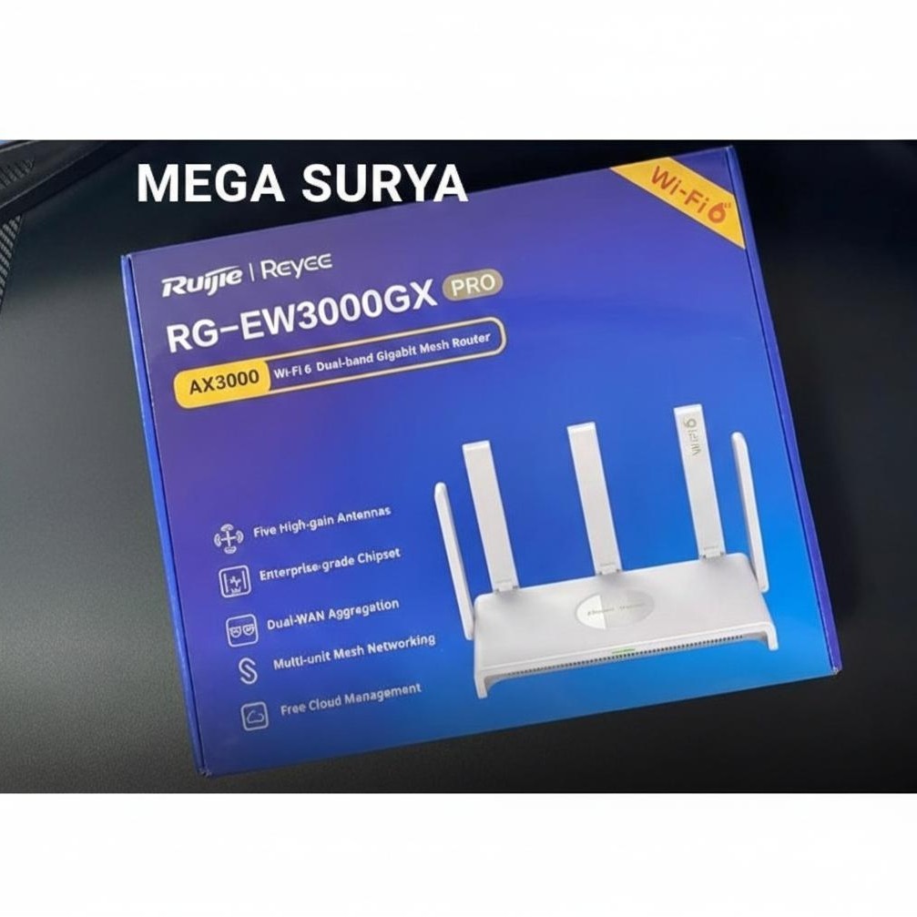 RUIJIE RG-EW3000GX PRO AX3000 GIGABIT WIFI 6 GAMING ROUTER/ EW3000 GX AX3000