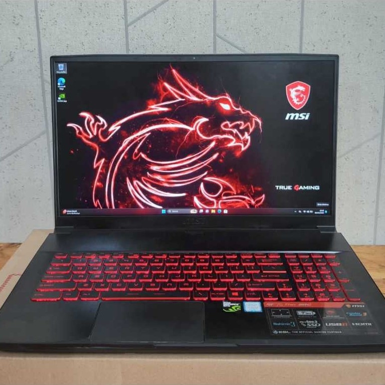 MSI GF75 8RD, Core i7-8750H, Ram 16/1Tb HDD, #GTX1050 4Gb, #Backlight, #IPS, Lengkap, Black