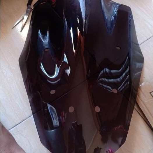 Visor Windshield Variasi NMAX Old Lama 2015 - 2019 Tinggi 46cm - HITAM