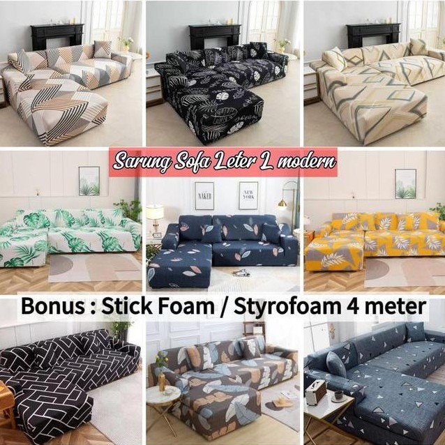 Cover sofa motif LETTER L/Sarung PENUTUP SOFA letter L