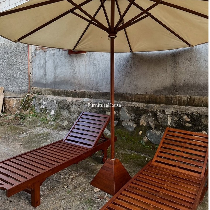 Lounge chair Kursi Pantai | Kursi Santai kayu Jati