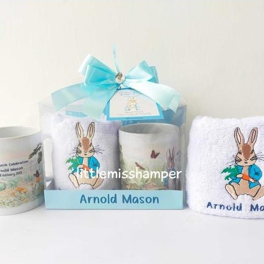 PAKET MUG DAN HANDUK BORDIR KEMAS BOX MIKA
