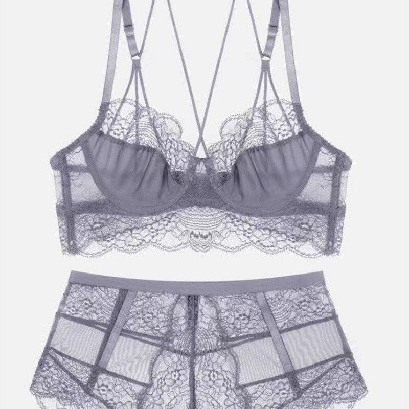 [ Aura Intim] Pakaian dalam wanita berkumpul bra set transparan nyaman breathable bra set bra